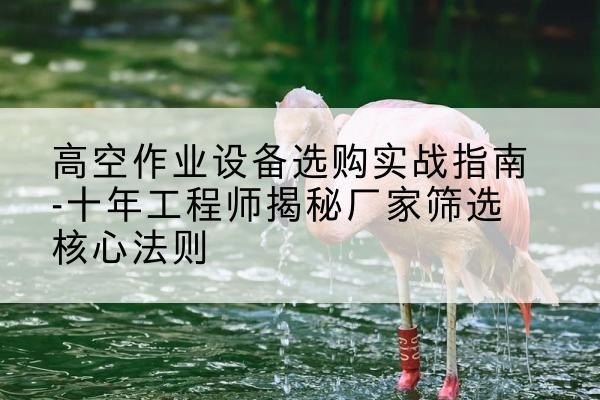 滑县剪叉式升降机厂家-高空作业设备选购实战指南-十年工程师揭秘厂家筛选核心法则