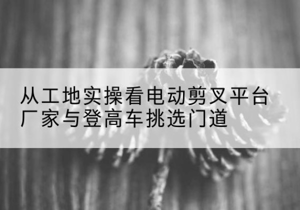 滑县电动剪叉升降平台厂家-从工地实操看电动剪叉平台厂家与登高车挑选门道
